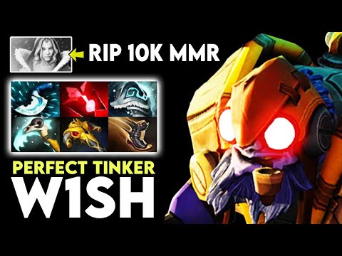 W1sh Tinker Destroying 10k Mmr And Carrying The Game - The Absolute Perfect Tinker Dota 2