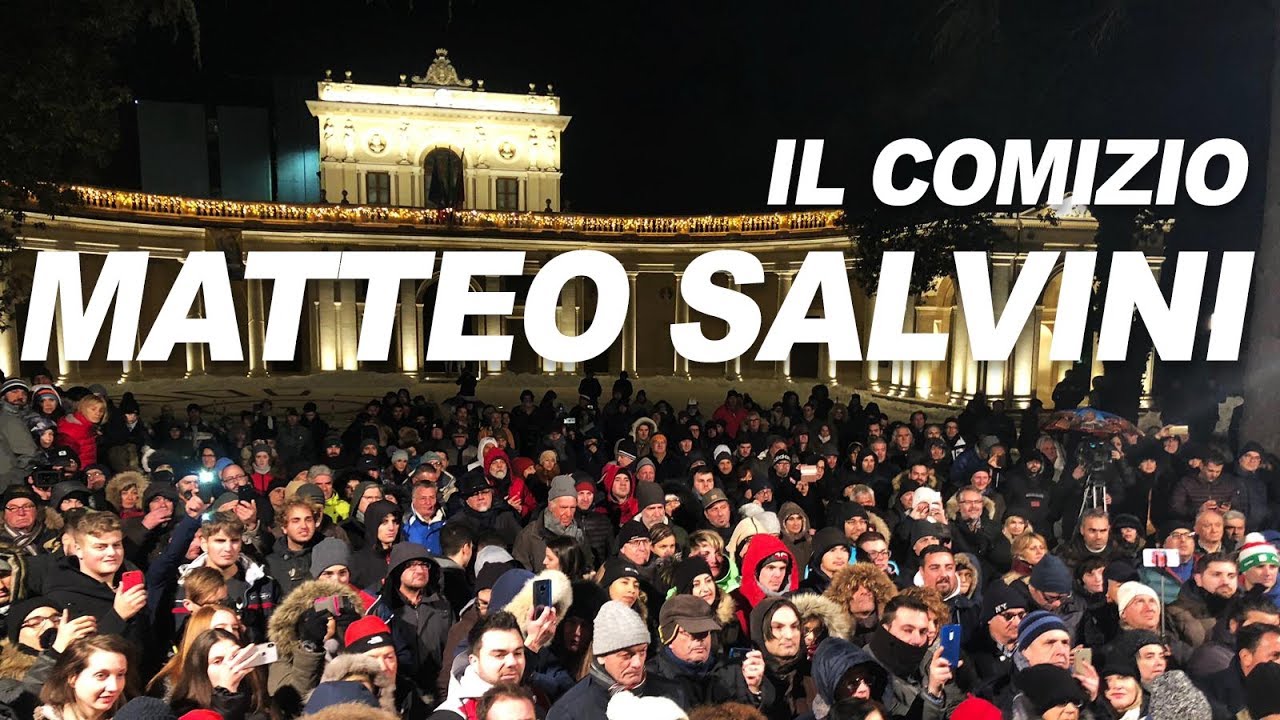 Salvini all’Aquila, bagno di folla al comizio