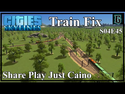 Fixing Trains using Share Play with Just Caino Cities Skylines PS4 New Brighton Let's Play S04E45
