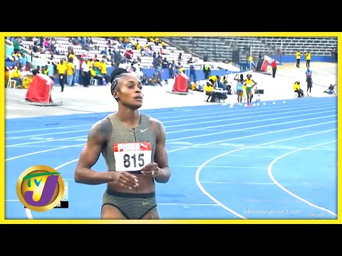 Jamaica's National Seniors Championships 2022 Elaine Thompson Herah 100m Wins Semi June 24 2022