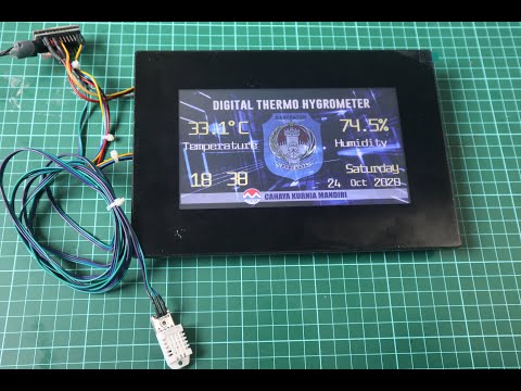 PROJECT #066 : CLOCK  HYGROMETER TEMPERATURE AND HUMIDITY USING NEXTION HMI DISPLAY AND ARDUINO