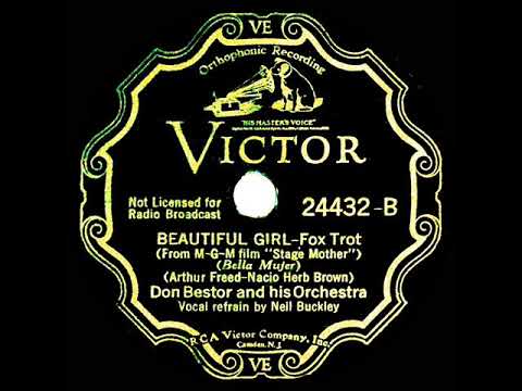 1933 Don Bestor - Beautiful Girl (Neil Buckley, vocal)