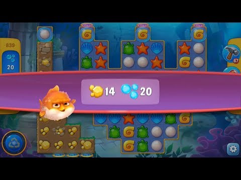 Fishdom. Hard Level 839. New Version 2018 year