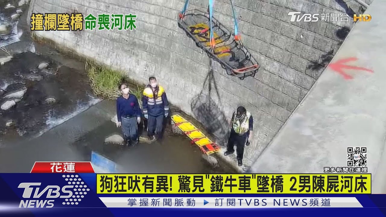 狗狂吠有異！驚見「鐵牛車」墜橋　2男陳屍河床
