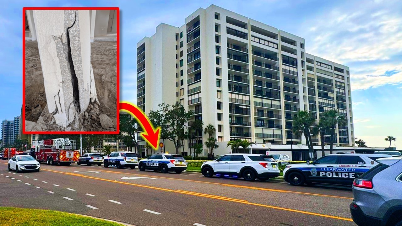 Dangerous Column Cracks Force Owners OUT! Clearwater Condos