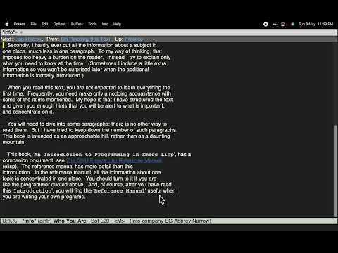 An Introduction to Programming in Emacs Lisp - Read Through - Part 1