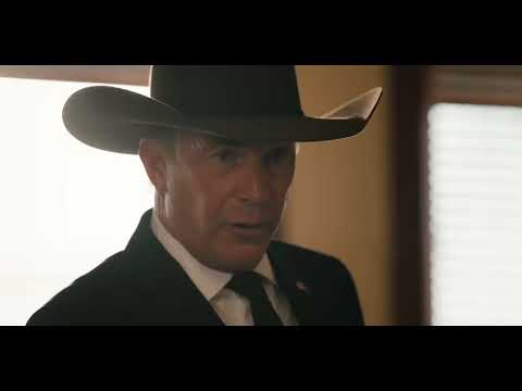 Yellowstone Season 5 official trailer thumbnail with the Duttons against a storm-dark sky