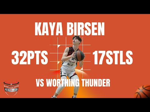 32 PTS, 17 STLS by Kaya Birsen vs Worthing Thunder | 2022/23 NBL U14 Premier