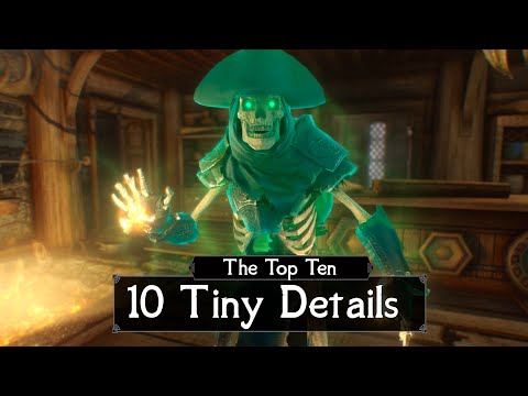 Skyrim: THE TOP TEN 10 Tiny Details You May Have Missed in the Elder Scrolls 5 - 500k Special