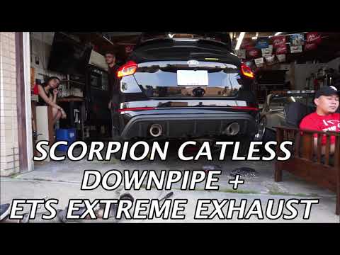 FORD FOCUS RS SCORPION CATLESS DOWNPIPE WITH ETS EXTREME EXHAUST