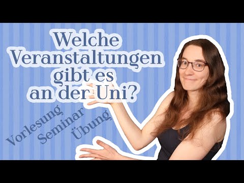 Veranstaltungsarten an der Uni