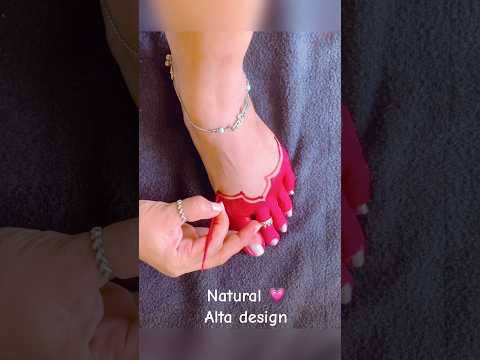 DIY Aesthetic Alta design for wedding session 🧿Alta kese lagaye #india #fyp #viralvideo #shortsfeed