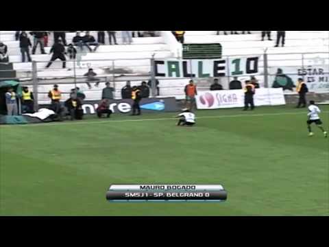 Gol de Bogado. San Martín 1 Sportivo Belgrano 0.Fecha 33.Torneo Primera B Nacional.Fútbol Para Todos