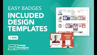 Included ID Badge Design Templates in Easy Badges Software