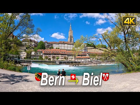 From Bern to Biel, Switzerland 🇨🇭 | Peaceful Swiss Country Roads & Charming Landscapes