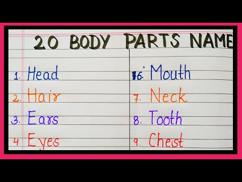 20 Body Parts name in english