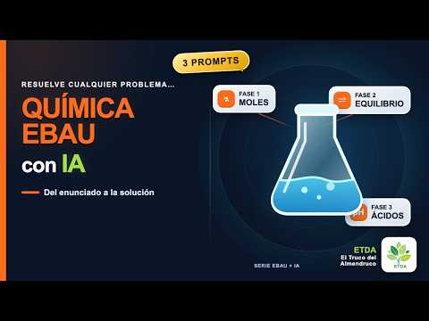 Resuelve cualquier problema de QUÍMICA EBAU con IA (estequiometría, equilibrio y pH)