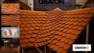 Realizarea doliei rotunde din tigla ceramica Creaton tip Solzi