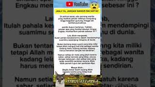 Download lagu JANJI YA,  JANGAN NANGIS BACANYA #SHORTSVIDIO#FINDIAZZAHRACHANNEL# mp3