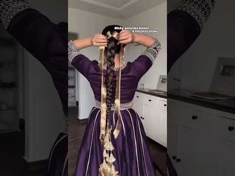 Punjabi paranda collection for hair accessories #trending #wedding #paranda #hairstyle