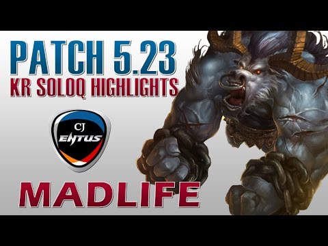CJ Entus MadLife - Alistar Support - KR SoloQ Highlights