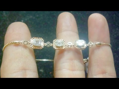 Model Gelang Tali Emas Putih Terbaru 2019 Baguette Diamond, Jewellery - OE JWL