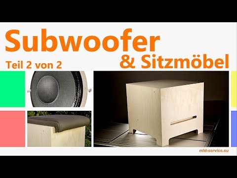 Build your own subwoofer, bass box as seating with active speakers for home theater sound system ...