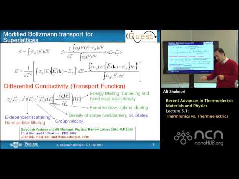 nanoHUB-U Thermoelectricity L5.1: Recent Advances - Thermionics vs. Thermoelectrics