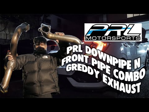 PRL DOWNPIPE & FRONTPIPE COMBO WITH GREDDY SUPREME SP EXHAUST ON MY CIVIC SPORT HATCHBACK IT POPS!