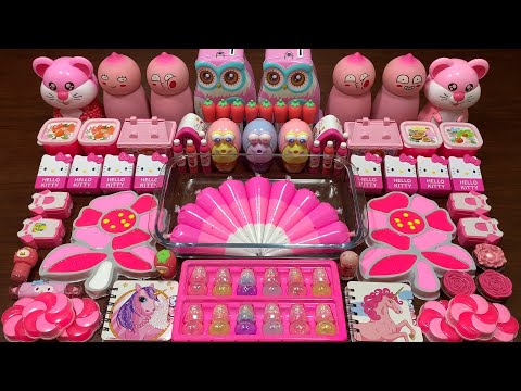 SPECIAL PINK PIPING BAGS - Mixing Makeup & Clay and MORE Into GLOSSY Slime ! Satisfying Slime # 1530