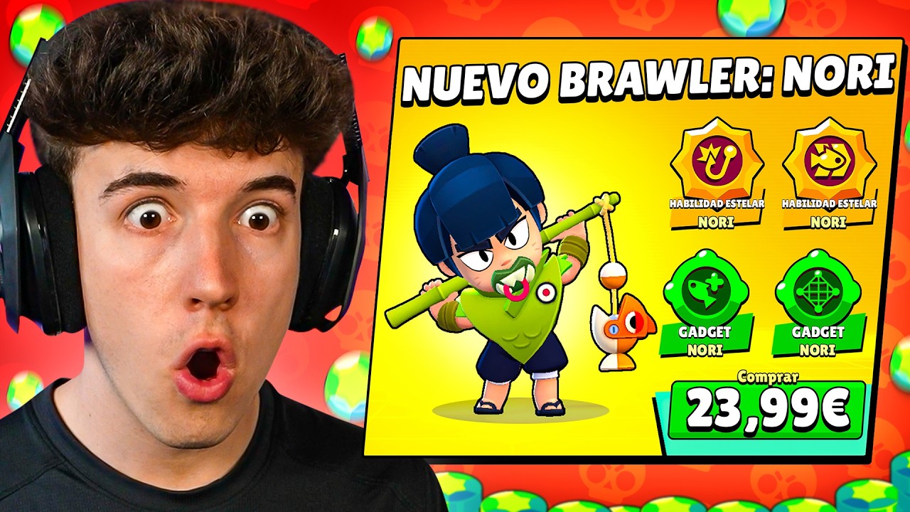 COMPRO Y MAXEO a *NORI* NUEVO BRAWLER LEGENDARIO de BRAWL STARS