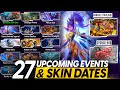 ALL 27 UPCOMING EVENT AND SKINS RELEASE DATE FANNY LEGEND NEXUS 11 11 AOT RESALE BONUS EVENT