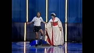Ann Howard and Eric Idle (Always look on the bright side of life). Royal Variety Performance 1991