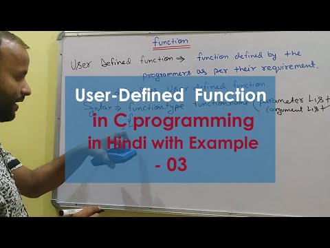 Functions in C programming in Hindi 01 Type of function Library User defined function