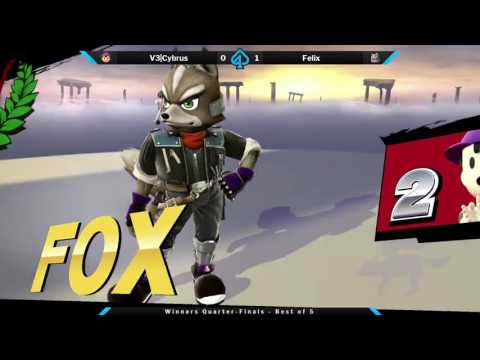 Gambit April Winners Quarters - V3|Cybrus (Ness/Bayonetta) vs Felix (Fox)