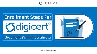 How to Purchase and Install DigiCert Document Signing Certificate