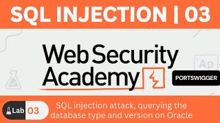Lab 03 - SQL Injection attack, querying the database type and version on Oracle