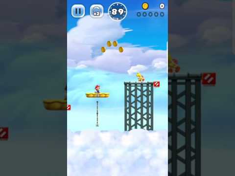 Super Mario Run - World 2-2 Black Coin Challenge: Sky-High Lifts and Leaps!