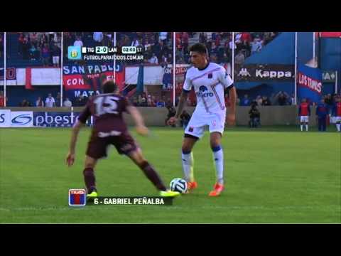 Gol de Peñalba.Tigre 2 - Lanús 0.Fecha 14.Torneo Primera División 2014.Fútbol Para Todos