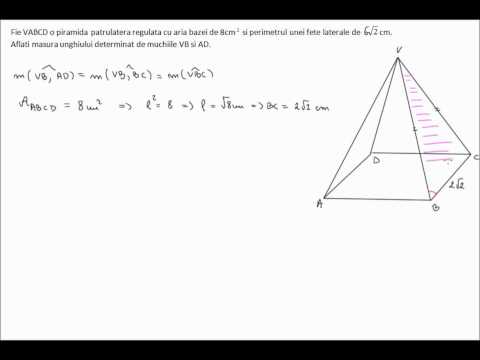 Solved geometry problem, angle of two non-coplanar lines (8e23)