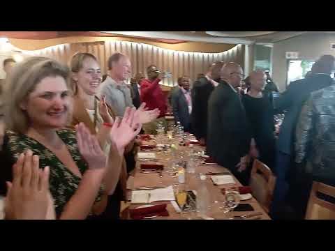 Hon W Chitando arrived at Kuvimba Mining House Event during 2025 Mining Indaba Cape Town