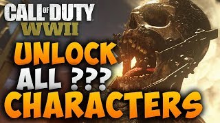Call of Duty WW2 Zombies "How To Unlock All ??? Characters" COD WW2 Zombies Unlock All Characters