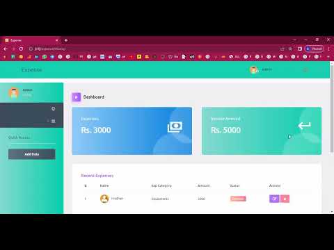 Expense Maintenance Control System in PHP Application Projects