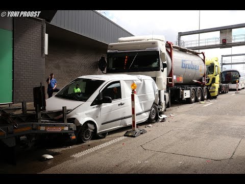 2 vrachtwagenongevallen Liefkenshoektunnel 12 juli 2017