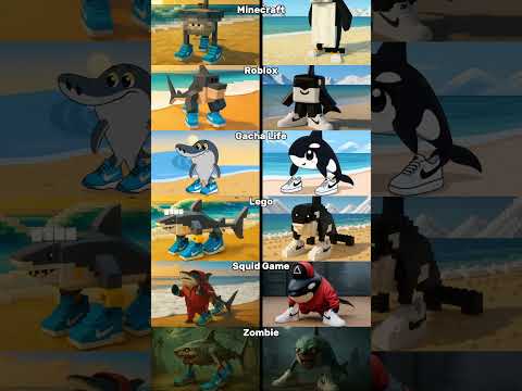 Tralalero Tralala & Orcalero Orcala in Different Styles | Italian Brainrot