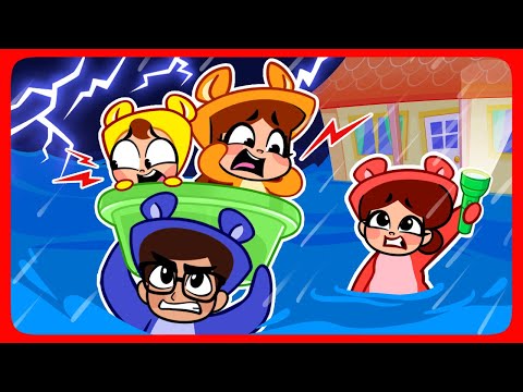 Our House is Flooded 🏡🌊 Daily Safety Song 🎶 Nursery Rhymes & Kids Songs