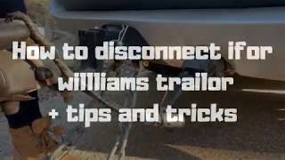 Unhitching an Ifor Williams trailer.