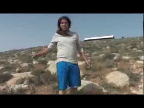 2014.03.16 Settlers from Mitzpe Yair attack Palestinians during Purim