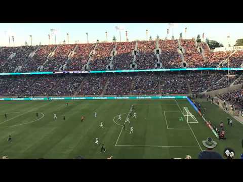 Soccer game at Stanford stadium -  LA Galaxy vs. San Jose Earthquakes - July 1, 2017