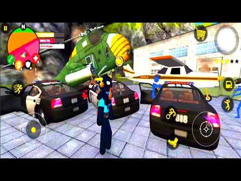 US Police Stickman Rope Hero Vegas Gangster Crime Simulator